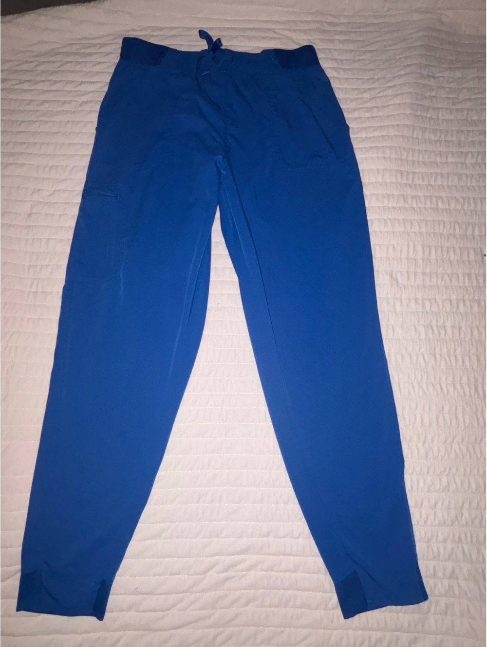 ADAR Women’s Scrub Jogger Pants XL Royal Blue Cargo Stretch Medical Scrubs